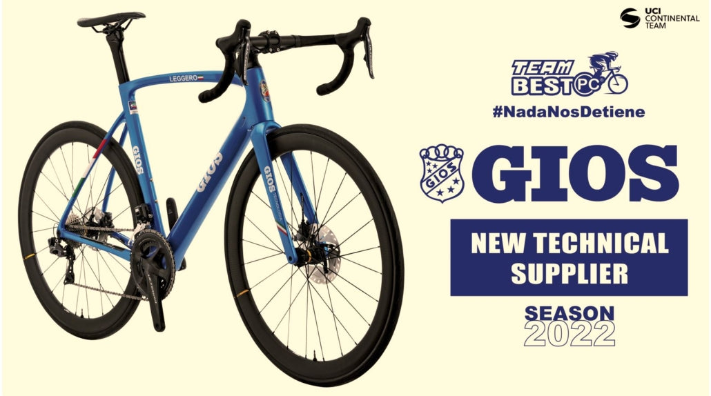 GIOS NEW OFFICIAL TECHNICAL SUPPLIER OF THE UCI CONTINENTAL CYCLING TE Gios Brand Distribution S.L