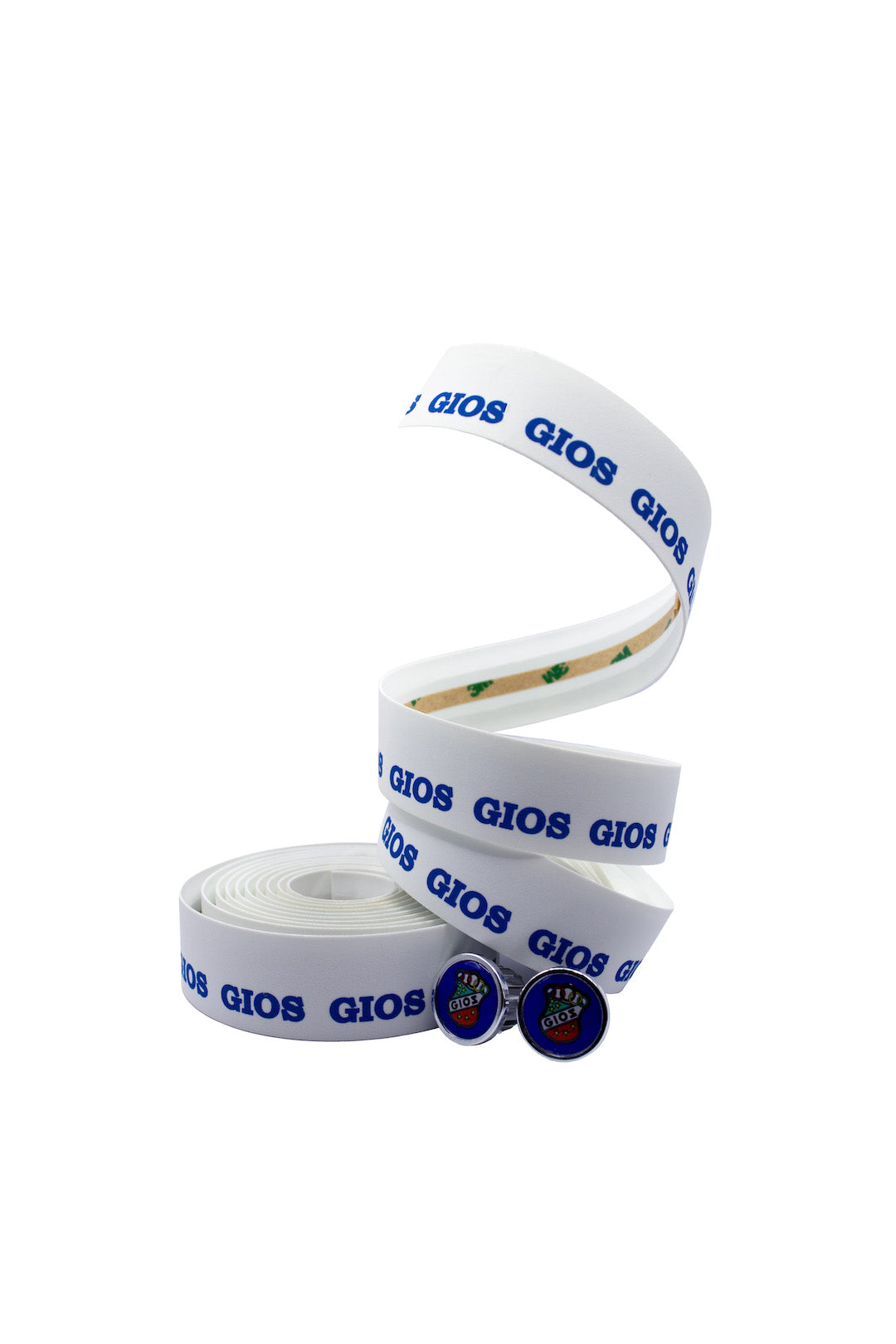 Bar Tape with end plugs - White/Blue